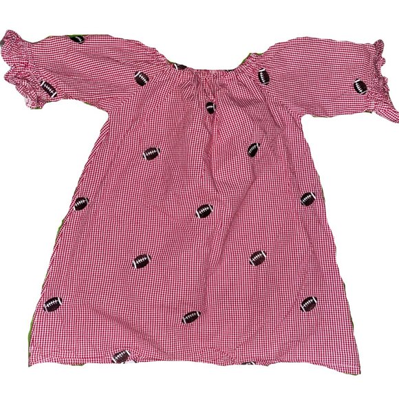 18m DBA Blanks Garnet and White Checkered Football Dress - Picture 1 of 2